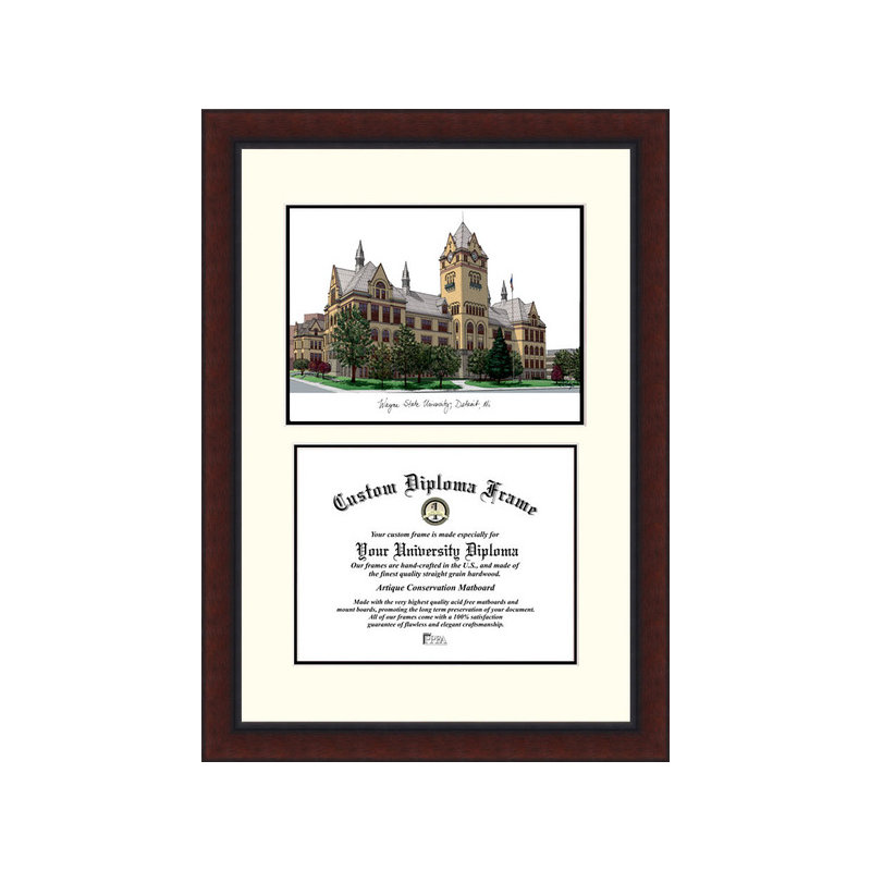 Cadre de diplôme de wayne state warrior legacy NCAA