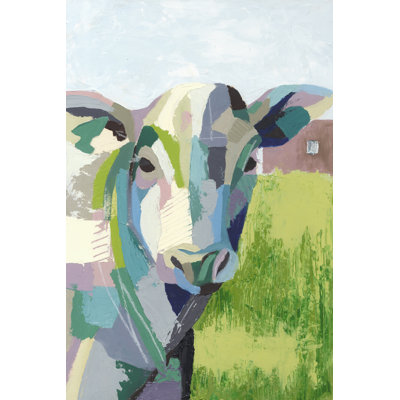 " Painterly Cow I " by Grace Popp Painting Print