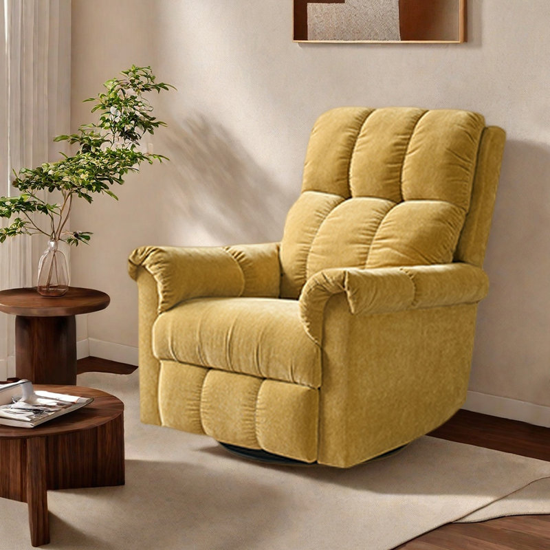 Fauteuil ergonomique inclinable réglable, Jaune