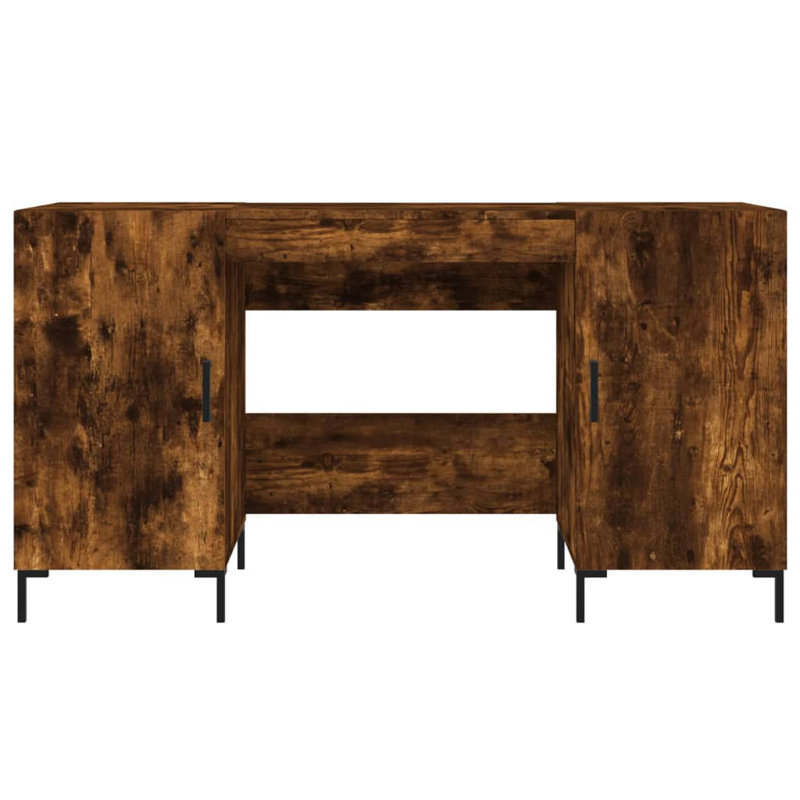 Diawara Metal Base Writing Desk, Sonoma Oak