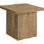 Table de bout carrée Mango, lignes épurées et stable, idéale pour l'espace de vie, bois d'ingénierie de couleur profonde de 23,5 pouces, conception à profil bas, pièce de présentation