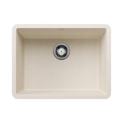 Évier de cuisine à simple cuve encastrable 24 po Precis SILGRANIT - Blanc doux