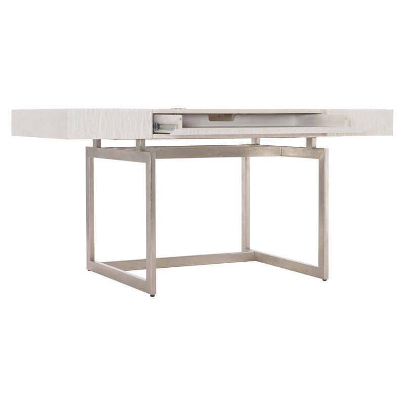Alesio Metal Base Writing Desk with Power Outlet