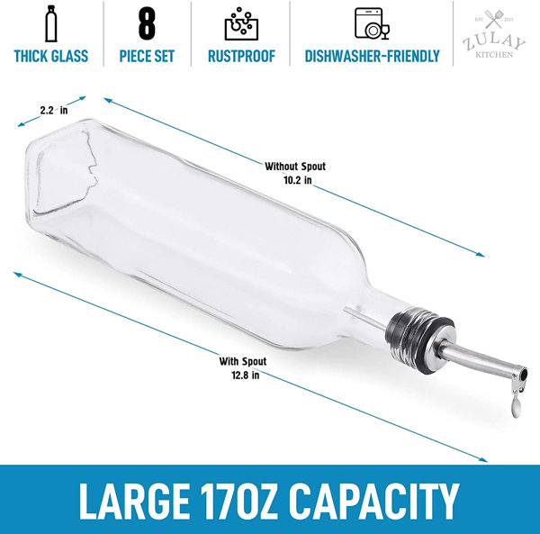 CHEOTIME 2Pcs Oil Dispenser Bottle for Kitchen, Scale Design