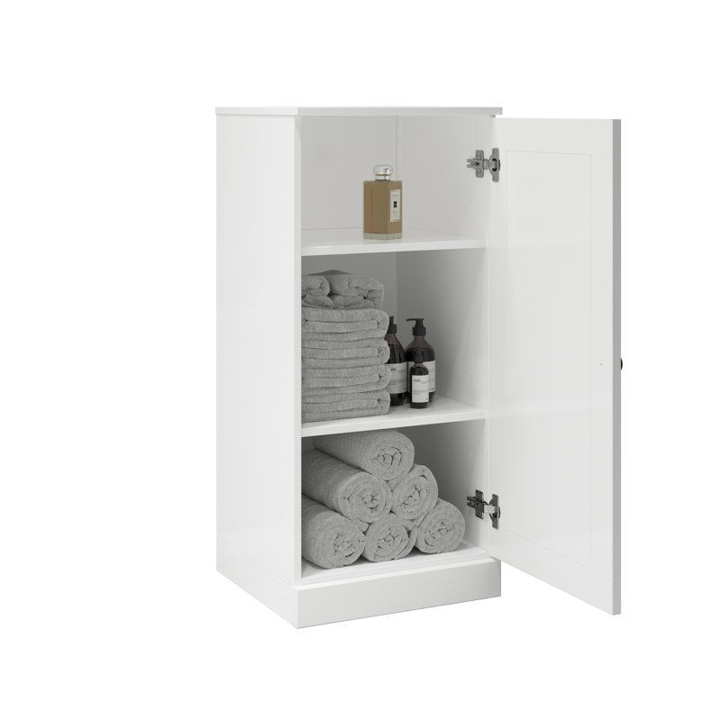 Armoire de rangement de salle de bain 100% bois massif Palace Imports, porte à panneau surélevé, tablettes réglables, 16,5 po de largeur, 35,75 po de hauteur