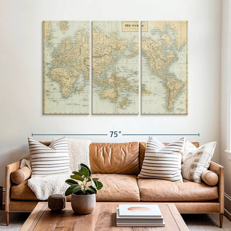 Aliaz, la carte du monde neutre, H 42 po x l 65 po