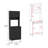 Della 60 Kitchen Pantry With Countertop, Closed & Open Storage -Black-810373315