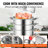 Steamer Pot 11in/28cm, 5 Tier Steamer Pot for Cooking with 8.5QT Stock Pot, 3 Vegetable Steamers & 2 Steaming Trays, Food-Grade 304 Stainless Steel Food Steamer Cookware for Gas Electric Stove