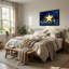 Impression de motif de décoration de Noël étoile dorée de Noël-1130658014