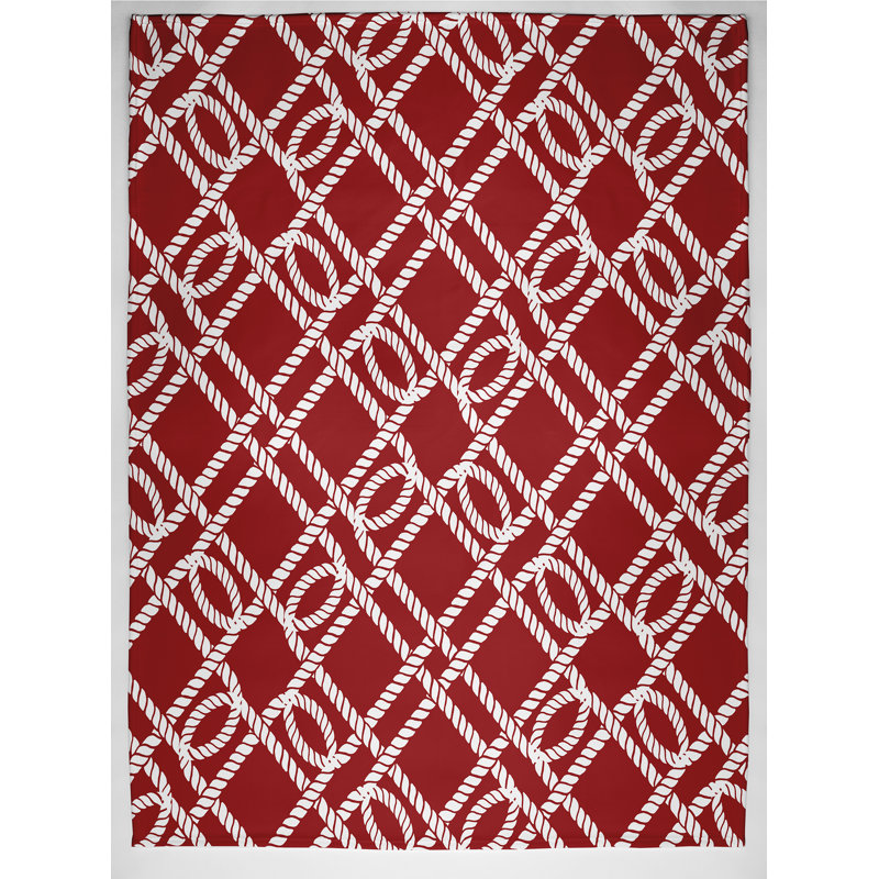 Creston Plain Weave / Muslin Throw Blanket, Red