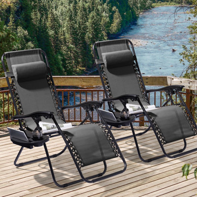 Cynar Folding Zero Gravity Chair(Set of 2)