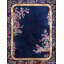 Tapis art déco bleu antique en laine nouée des années 1920