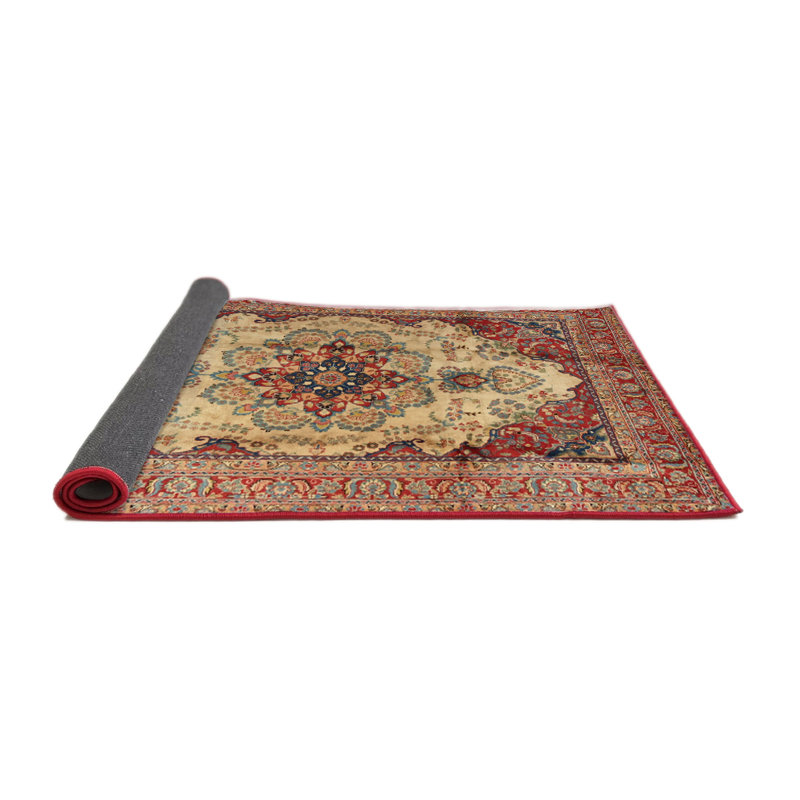 Tapis traditionnel rouge / crème Gaugain, Rond 5 pi