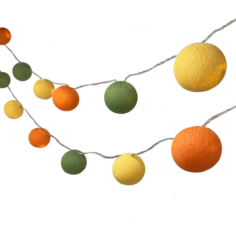 Misti LED Cotton Ball String Light, 20 Lamps - 5 Metre Long