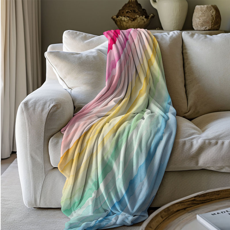Rainbow Washes - 1 Piece Premium Blanket, Twin