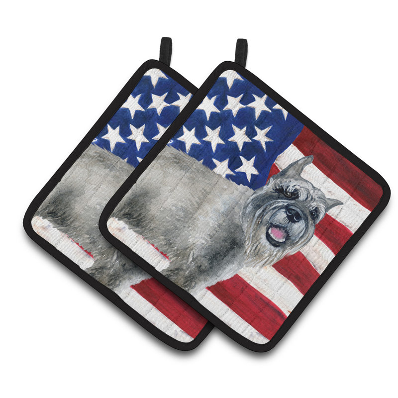 Cuisinier poignée patriotique schnauzer de caroline trésors