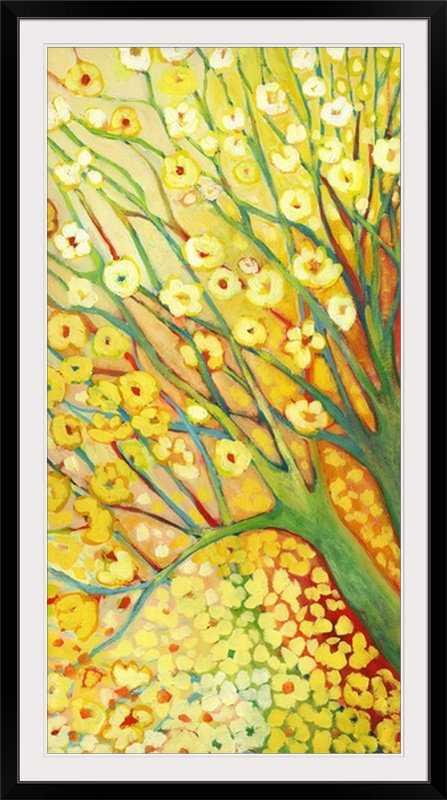 «Nolani The Hands of Spring» par Jennifer Lommers - reproduction d'art, H 38 po x l 23 po x P 1 po, Cadre noir