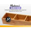 Bamboo 4 Compartment 2.5"H x 4"W x 17.5"D Drawer Organizer