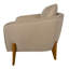 Fauteuil rembourré confortable, beige, en pin, une place avec coussin de dossier pour chambre, peu encombrant, style simple, assise mi-ferme, montage facile. Fauteuil moderne, coussin, structure, revêtement inclus.