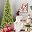 300 lumières à DEL blanc chaud ornées d'un arbre de Noël mince de 6 pi avec 850 pointes Pe + réalistes, conception à charnières à installation rapide, support en métal pour espaces limités et décorations simples