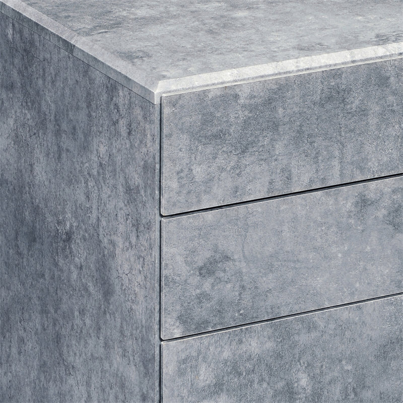 Silver 3-Drawer File Cabinet