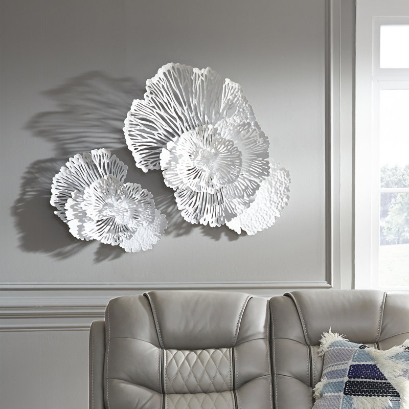 Flower Wall Décor, White