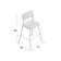 NPS Café Time Stool, Charcoal Slate Top & Silver Frame