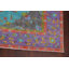 Tapis unique en laine noué à la main bleu / mauve des années 1960