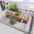 70.87Inch Rectangular Dining Table With X-Shape Aluminum Table Leg