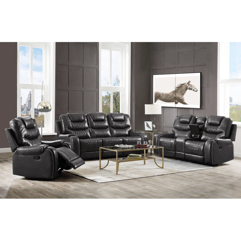 Fauteuil inclinable Braylon (Power Motion), Similicuir noir