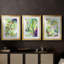 «Bright Tropical Abstraction I», reproduction sur mesure encadrée de qualité supérieure - 3 pièces-796118184-796118228