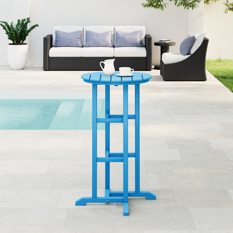Table de bar d'extérieur Laguna, Bleu, 37'' H X 27'' D X 27'' W