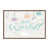 Toile avec cadre en bois brun