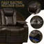 155.5"Power Recliner 5 PC Made WithTop-Grain Nappa,Fully Adjustable Relaxation,Smart Charging,Dynamic RGB LED Lighting,COFFEE