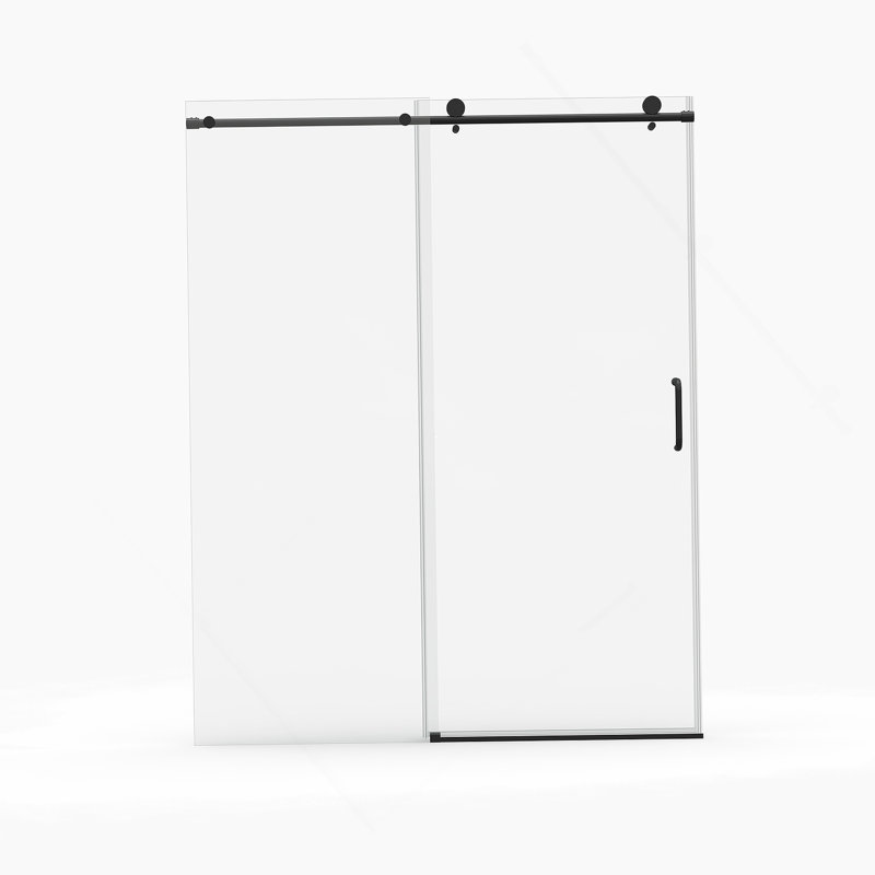 Porte de douche coulissante simple, porte coulissante sans cadre pour salle de bain