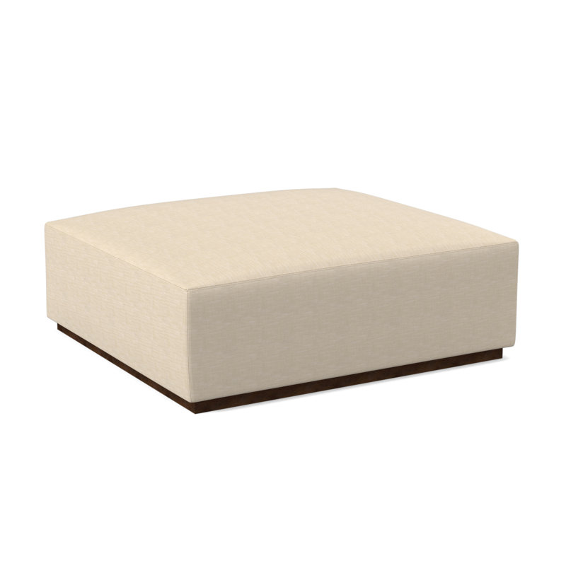 Repose-pieds Club, Noyer américain, Lin UV-Rollo