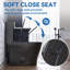 Toilette allongée une pièce avec siège confortable d'une hauteur de 17,3 po, chasse double puissance 0,8 / 1,28 GPF et carte 1000g-105968353