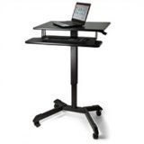 Geneveve Adjustable Metal Base Computer Desk