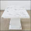 Table de salle à manger extensible pour 6-10, table de cuisine extensible en faux marbre blanc moderne avec base à double colonne, grand rectangle-96621336-96621340