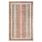 1920s Earth Tone Brown Red Antique American Navajo Rug 4'9" x 7'7" Wool Carpet