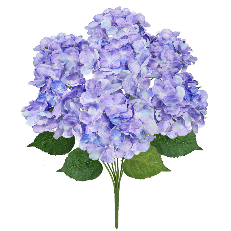 Tige de fleur d'hortensia artificielle, Pervenche