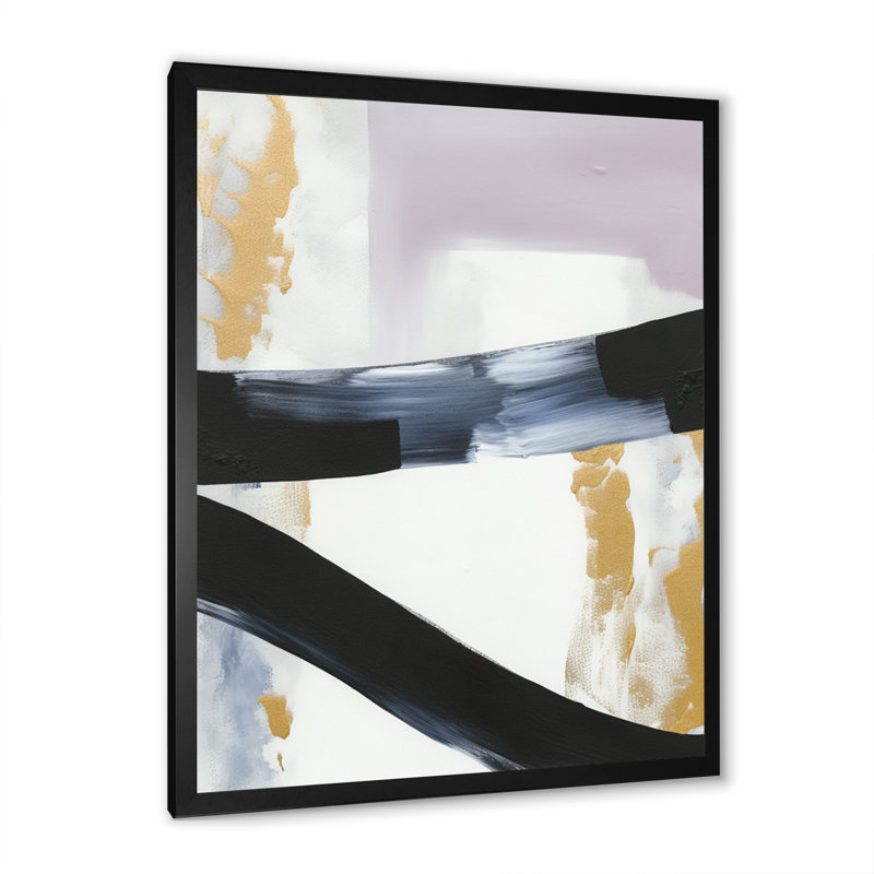 Décoration murale noire en éruption noire - marbre abstrait, Impression noire sur toile encadrée, H 20 po x l 12 po x P 1 po