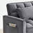Black & Dark Grey 3-In-1 Convertible Sofa Bed Chair, Single Recliner With Adjustable Back, Suitable For Small Spaces-920761143-920761142
