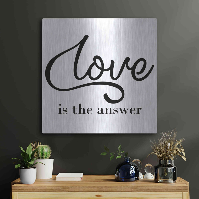 Trinx «Love Is The Response» par Epic Portfolio, art mural en métal, H 24 po x l 24 po