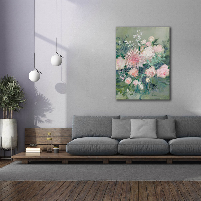 Art romantique sur toile, "Rendezvous romantique" par Julia Purinton, H 54 po x l 40 po x P 1,5 po
