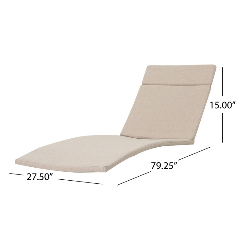 Coussin de chaise longue d'intérieur Cara, Beige Texturé