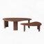 Ensemble de 2 tables basses modernes de forme irrégulière pour le salon, tables basses gigognes faciles à assembler, tables d'appoint de bout pour le bureau du salon, couleur noyer-2113926547