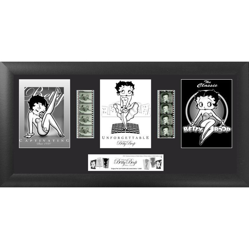Betty Boop Trio FilmCell présentation encadrée MightyPrint