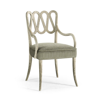 Ampney 19'' H Fabric Upholstered Oak Armchair