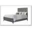 Lit gris avec placage Bookmatched-833252969